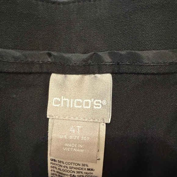 Chico's Black Work Pants - 4Tall - Picture 1 of 2